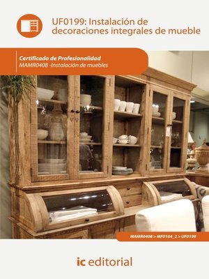 cover image of Instalación de decoraciones integrales de mueble. MAMR0408